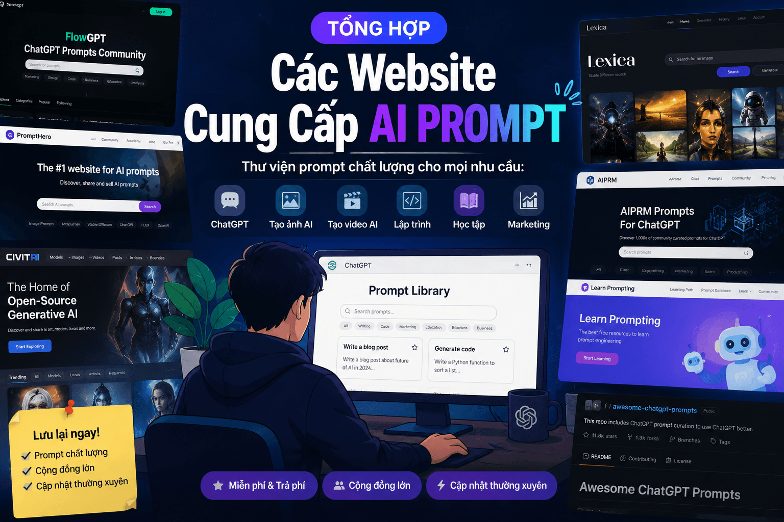 Tổng Hợp Thư Viện Prompt AI Tốt Nhất 2026